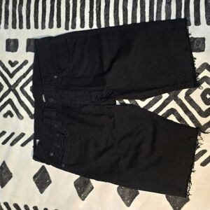 True Religion Black Denim Shorts